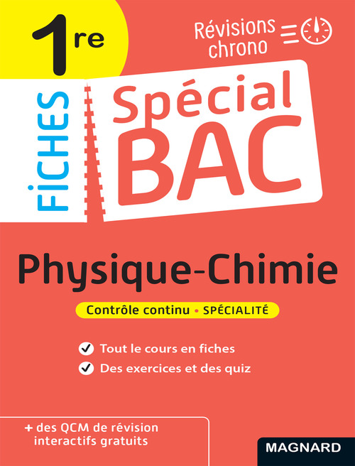 ebook cover of Spécial Bac Fiches Physique-Chimie 1re Bac 2025, by Christian Mariaud