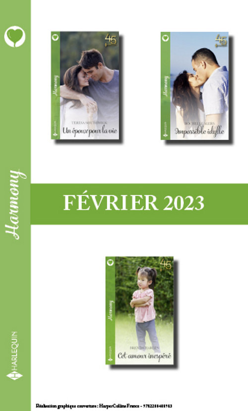 ebook cover of Pack mensuel Harmony - 3 romans (Février 2023), by Rochelle Alers, Brenda Harlen, Teresa Southwick