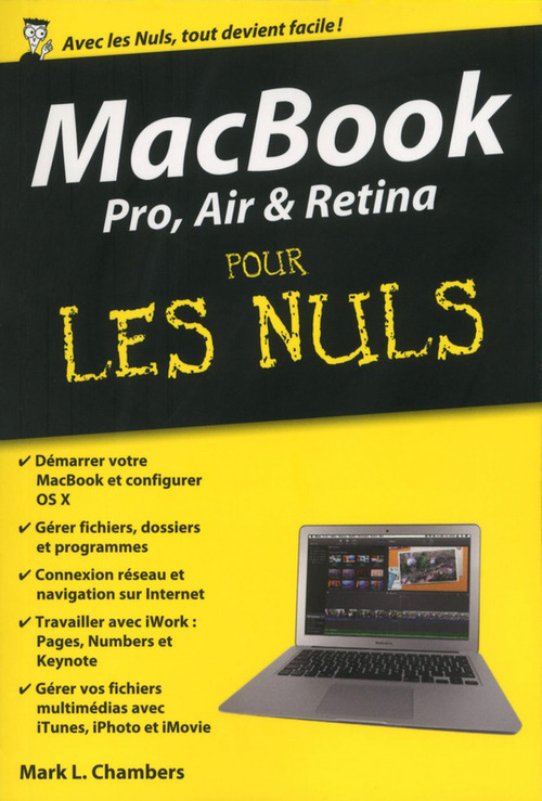Couverture ebook de MacBook Pro, Air et Retina Poche Pour les Nuls, de Mark L. Chambers