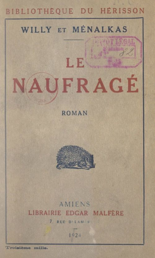 Couverture ebook de Le naufragé, de Ménalkas, Willy