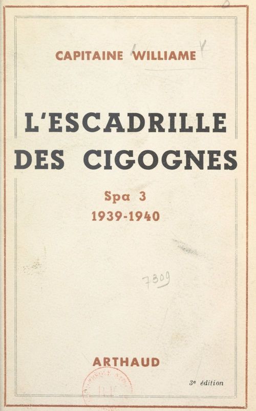 Couverture ebook de L'escadrille des cigognes, de Robert Williame