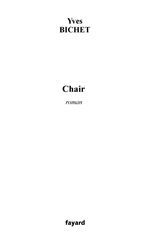 Couverture ebook de Chair, de Yves Bichet