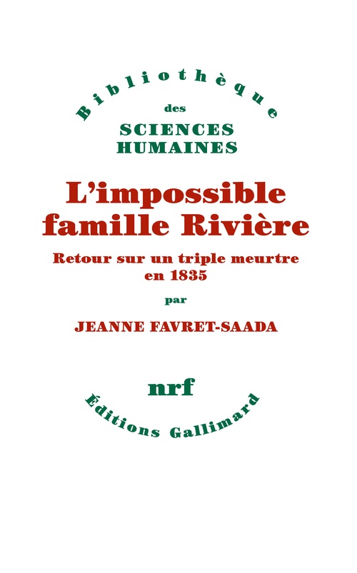 ebook cover of L'impossible famille Rivière, by Jeanne Favret-Saada