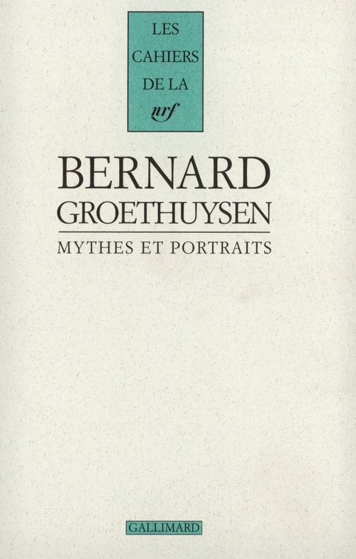ebook cover of Mythes et portraits, by Bernard Groethuysen