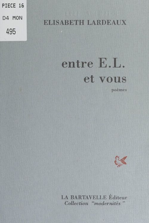 ebook cover of Entre E.L. et vous, by Elisabeth Lardeaux