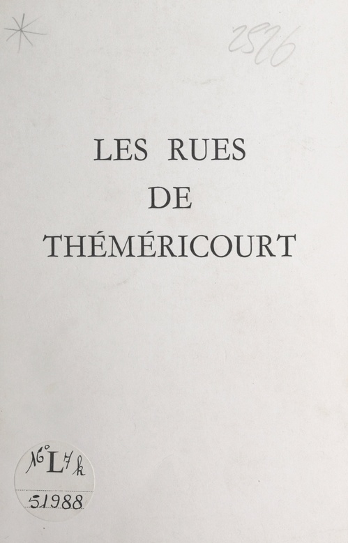 Couverture ebook de Les rues de Théméricourt, de Roland Vasseur