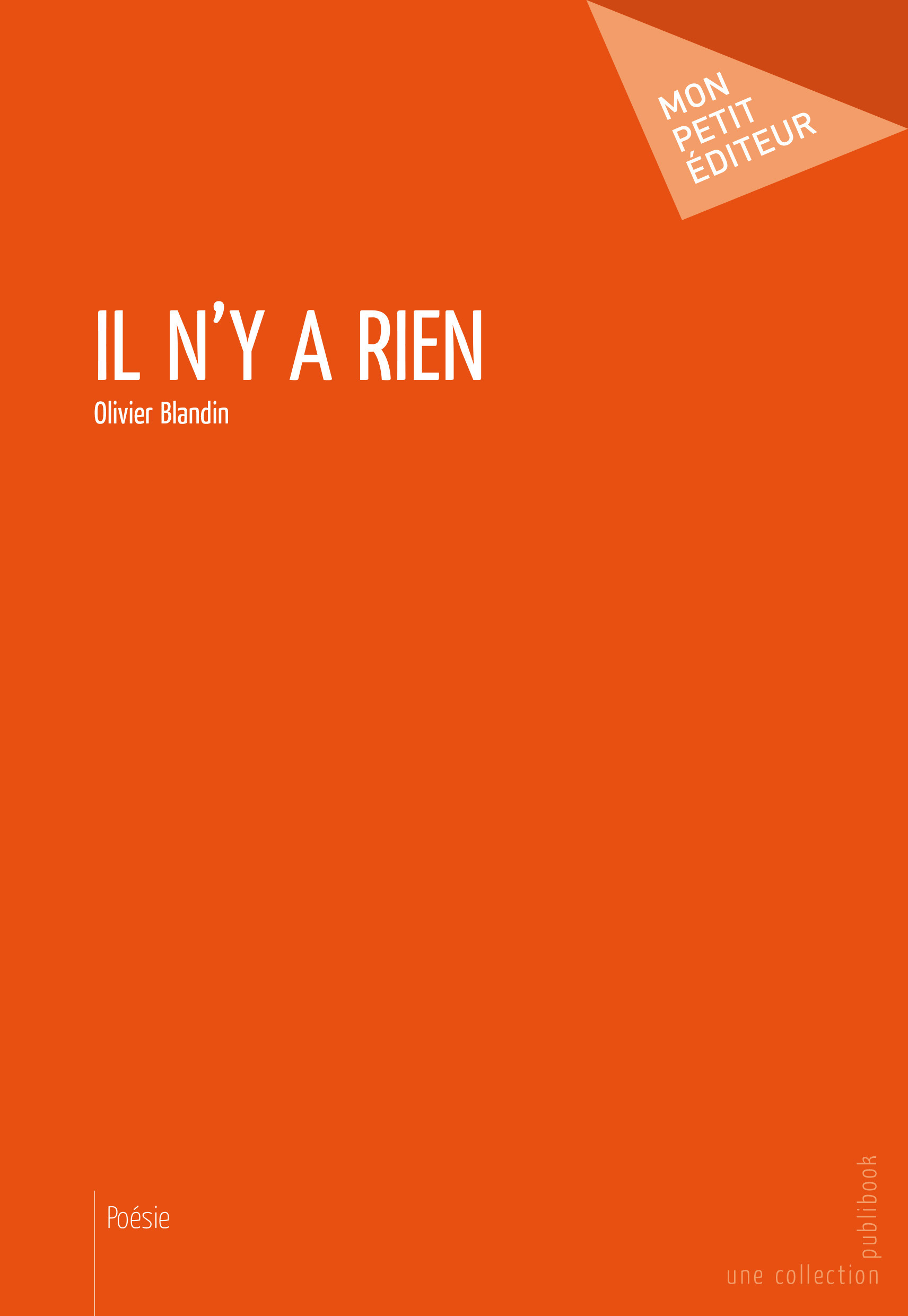Couverture ebook de Il n'y a rien, de Olivier Blandin