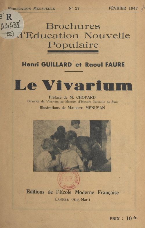Couverture ebook de Le vivarium, de Henri Guillard, Raoul Faure