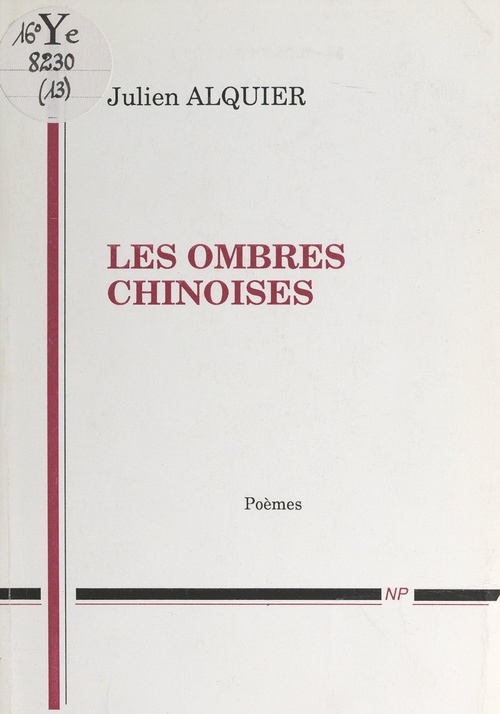 ebook cover of Les voix poétiques (13). Les ombres chinoises, by Julien Alquier