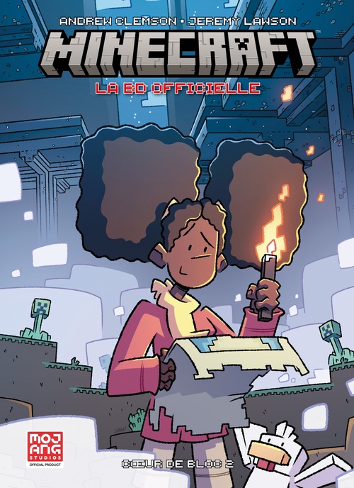Couverture ebook de Minecraft : la BD officielle - Coeur de bloc T02, de Andrew Clemson
