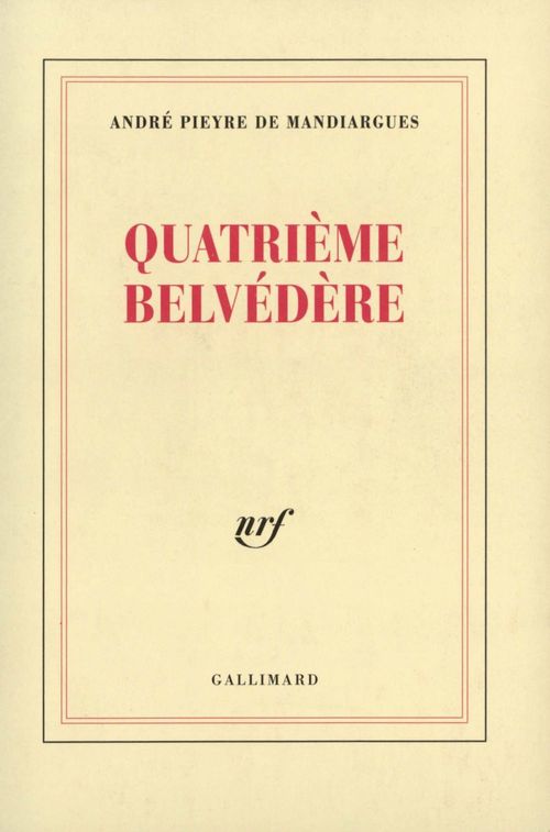 Couverture ebook de Quatrième belvédère, de André Pieyre de Mandiargues