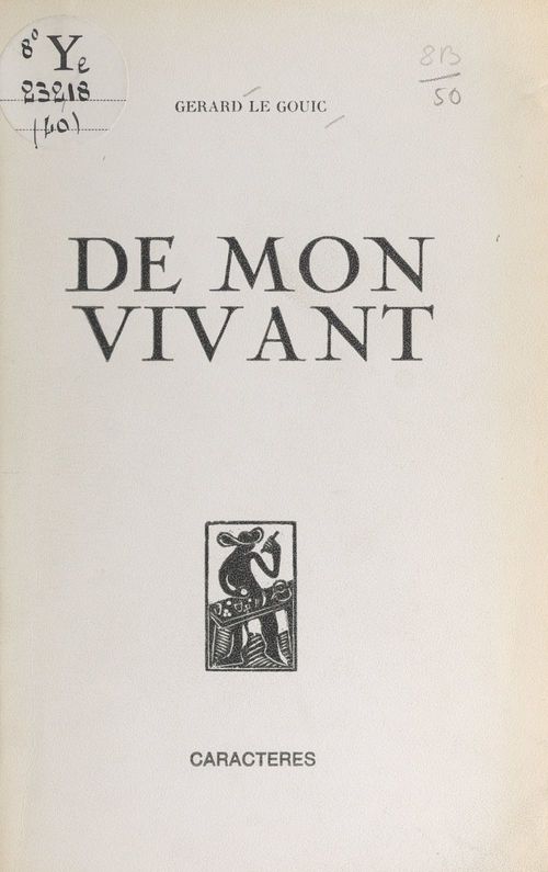 ebook cover of De mon vivant, by Gérard Le Gouic