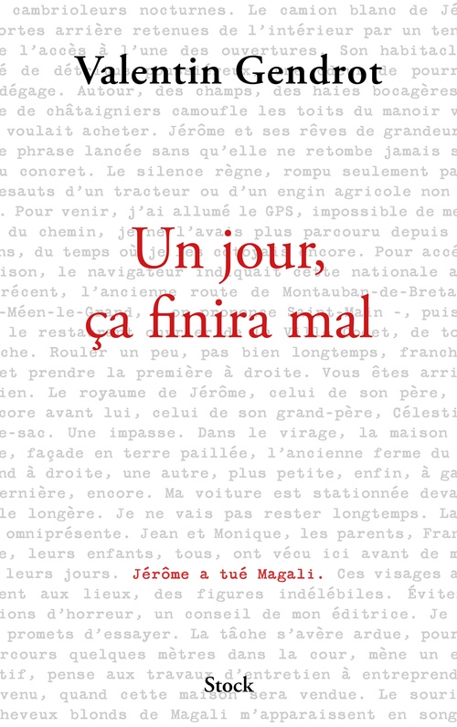 Couverture ebook de Un jour, ça finira mal, de Valentin Gendrot