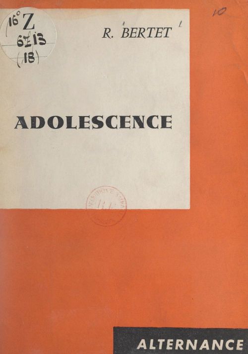 Couverture ebook de Adolescence, de R. Bertet