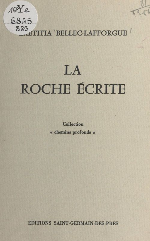 ebook cover of La roche écrite, by Laetitia Bellec-Laforgue
