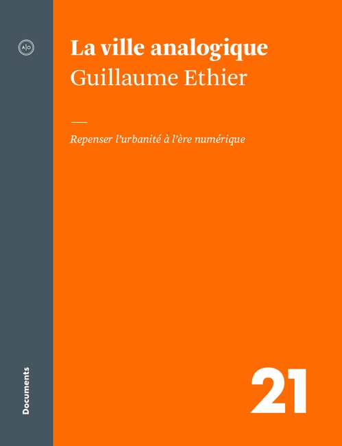 ebook cover of La ville analogique, by Guillaume Ethier