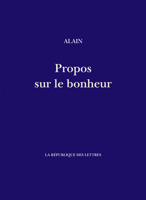Couverture ebook de Propos sur le bonheur, de Alain