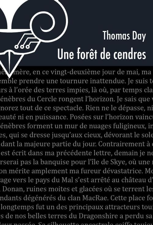 ebook cover of Une forêt de cendres, by Thomas Day