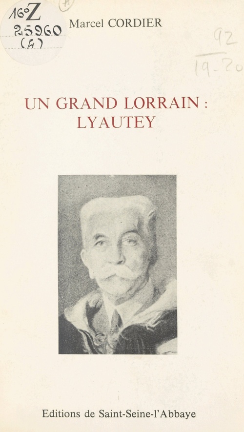 Couverture ebook de Un grand Lorrain : Lyautey, de Marcel Cordier