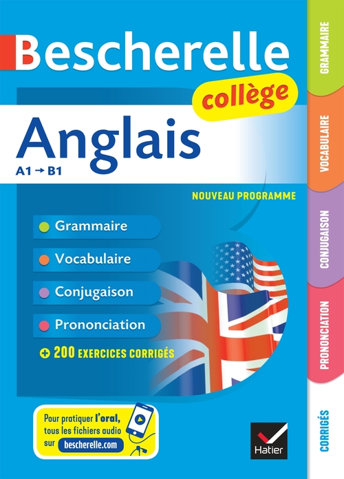 Couverture ebook de Bescherelle collège - Anglais  (6e, 5e, 4e, 3e), de Jeanne-France Bignaux, Sylvie Collard-Rebeyrolle, Wilfrid Rotgé