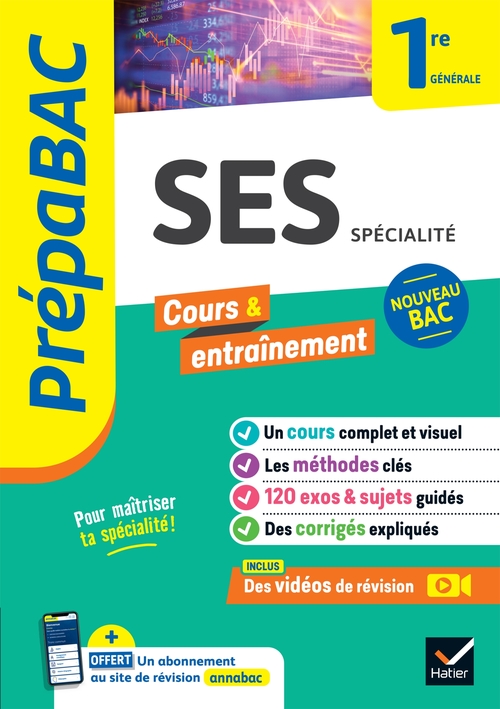 ebook cover of Prépabac - SES 1re générale (spécialité), by Sylvie Godineau, Céline Le Feuvre, Séverine Marteau, Denis Martin, Franck Rimbert, Gilles Seurin