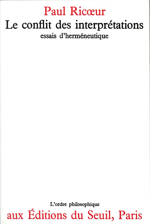 Couverture ebook de Le Conflit des interprétations. Essais d'herméneutique, de Ricoeur Paul