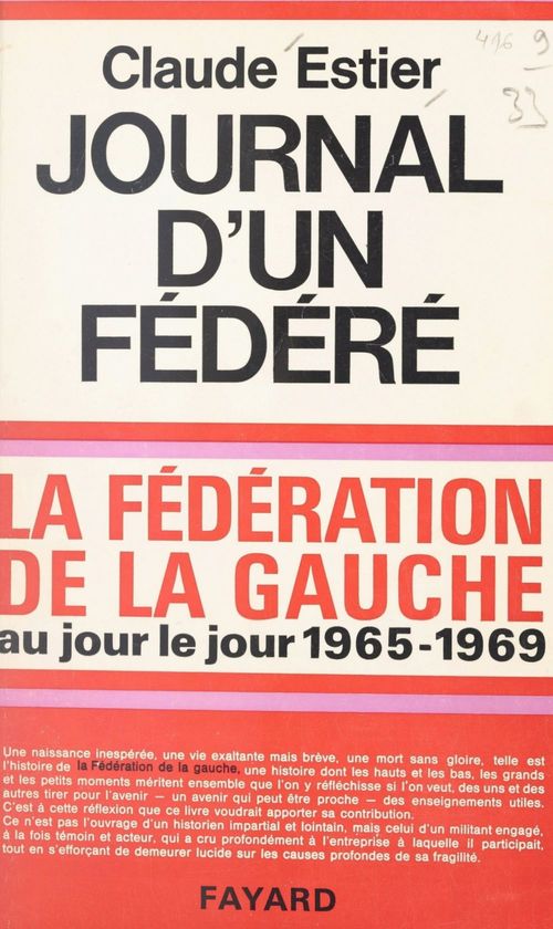 ebook cover of Journal d'un fédéré, 1965-1969, by Claude Estier