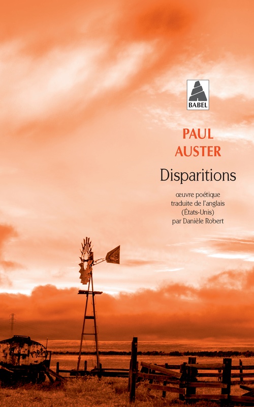 ebook cover of Disparitions, by Paul Auster