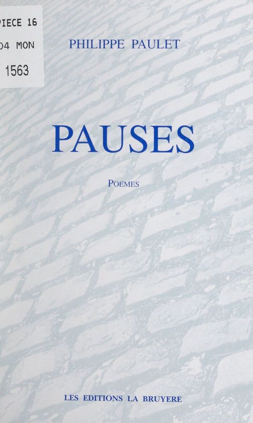 Couverture ebook de Pauses, de Philippe Paulet