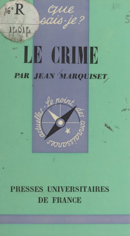 ebook cover of Le crime, by Jean Marquiset
