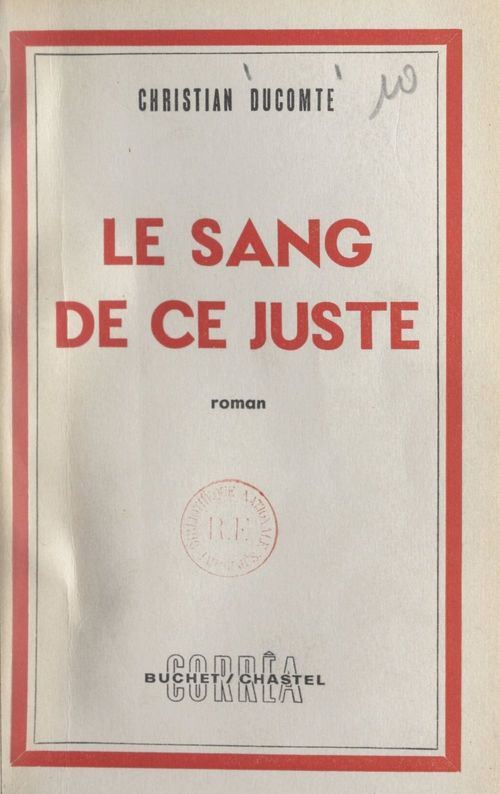 ebook cover of Le sang de ce juste, by Christian Ducomte