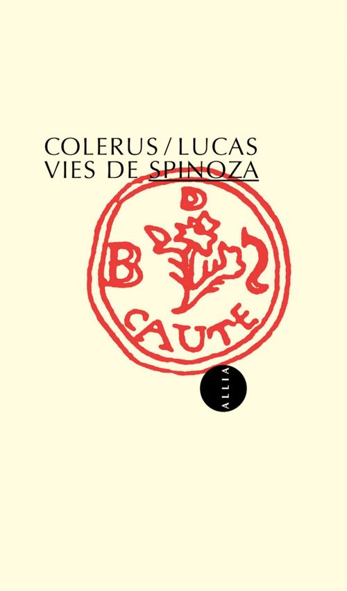 ebook cover of Vies de Spinoza, by Jean Colerus