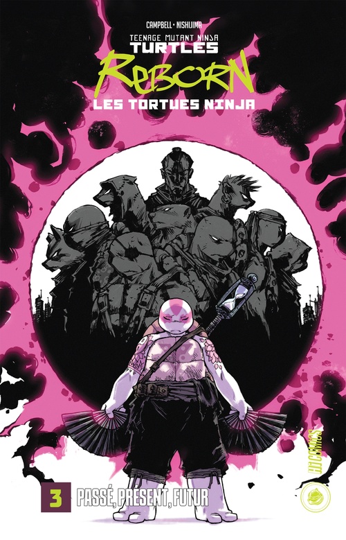 Couverture ebook de Les Tortues Ninja - TMNT Reborn, T3 : Passé, présent, futur, de Sophie Campbell
