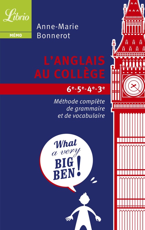 Couverture ebook de L'anglais au collège, de Anne-marie Bonnerot