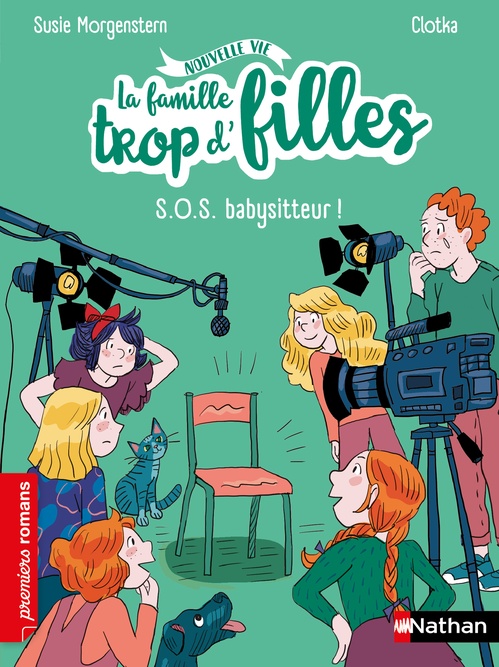 Couverture ebook de La famille trop d'filles : SOS babysitteur !, de Susie Morgenstern