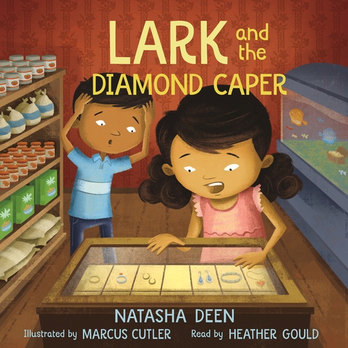 audiobook cover of Lark and the Diamond Caper, by Natasha Deen