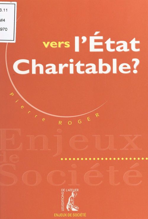 ebook cover of Vers l'État charitable ?, by Pierre Roger
