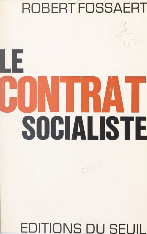 Couverture ebook de Le contrat socialiste, de Robert Fossaert