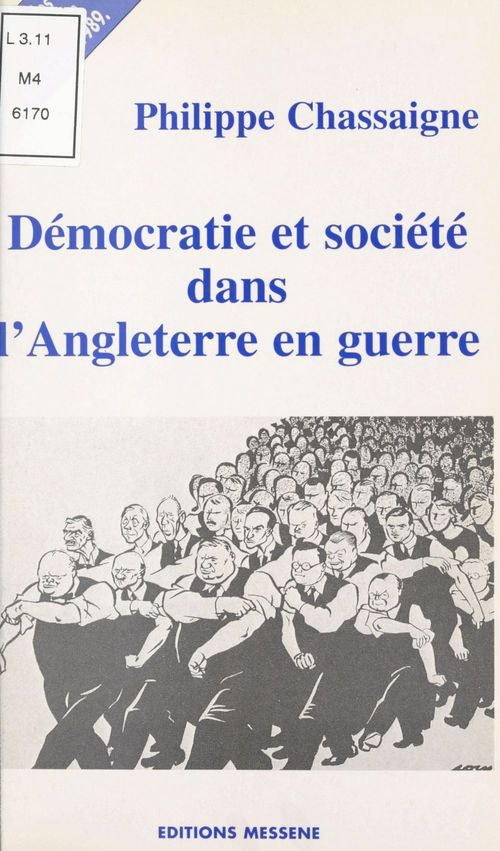 Couverture ebook de Démocratie et société dans l'Angleterre en guerre, de Philippe Chassaigne