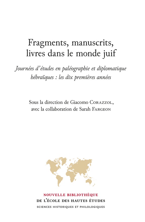 Couverture ebook de Fragments, manuscrits, livres dans le monde juif, de