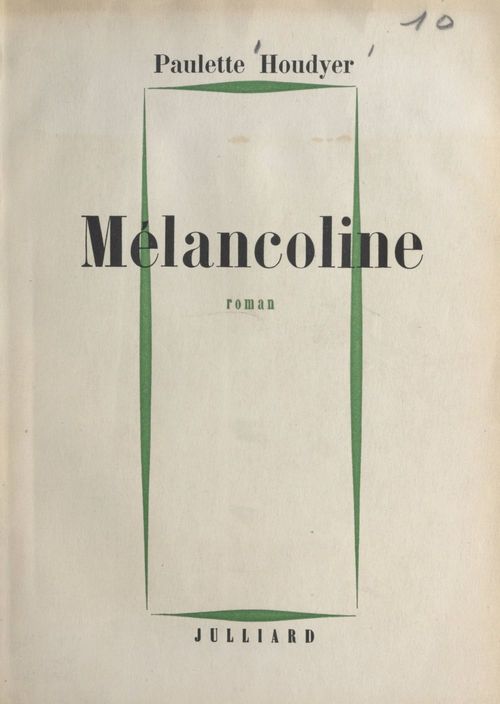 ebook cover of Mélancoline, by Paulette Houdyer
