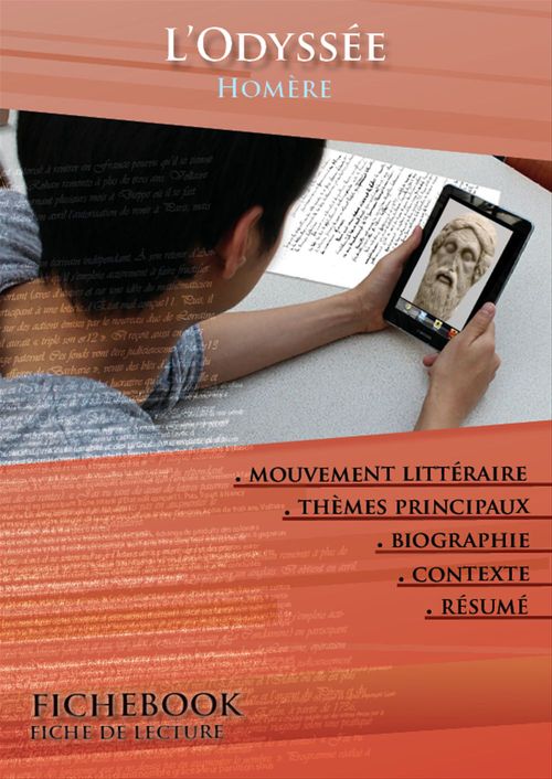 Couverture ebook de Fiche de lecture L'Odyssée - Résumé détaillé et analyse littéraire de référence, de Collectif