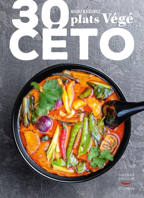 Couverture ebook de 30 plats végé céto, de Magali Walkowicz
