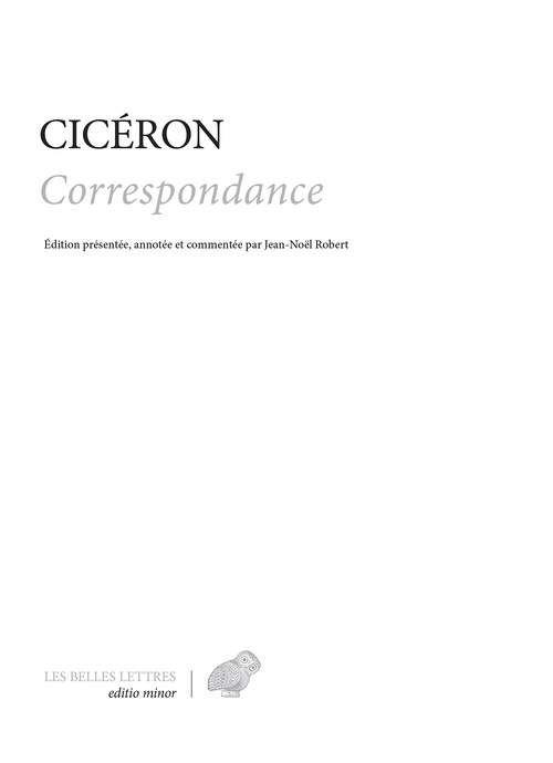 Couverture ebook de Correspondance, de Cicéron, L-A Constans