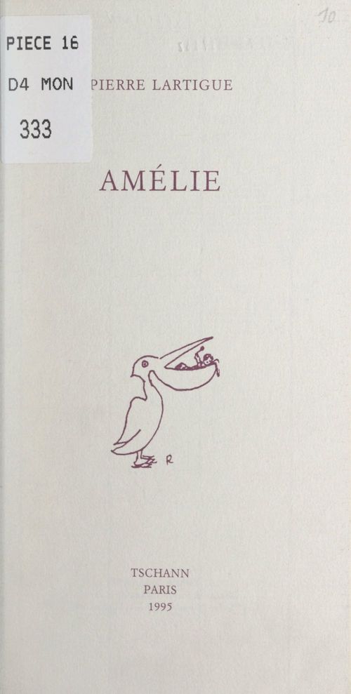 Couverture ebook de Amélie, de Pierre Lartigue