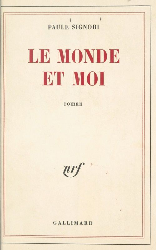ebook cover of Le monde et moi, by Signori Paule