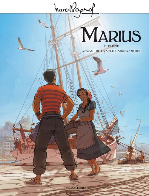 Couverture ebook de Marcel Pagnol en BD - Marius - Volume 1, de Éric Stoffel, Serge Scotto