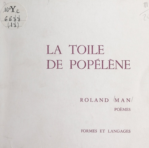Couverture ebook de La toile de Popélène, de Roland Man