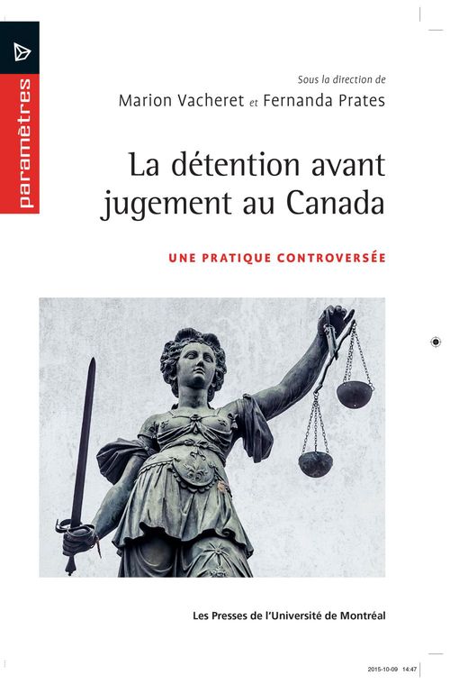 Couverture ebook de La détention avant jugement, de Fernanda Prates, Marion Vacheret