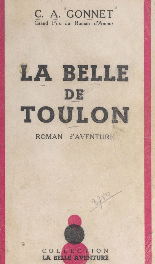 ebook cover of La belle de Toulon, by Charles-Anthoine Gonnet